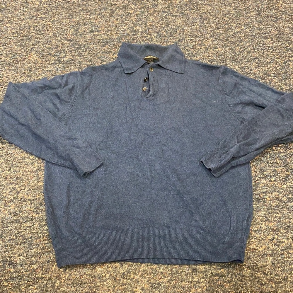 WeatherProof Blue Long sleeve polo sz. S